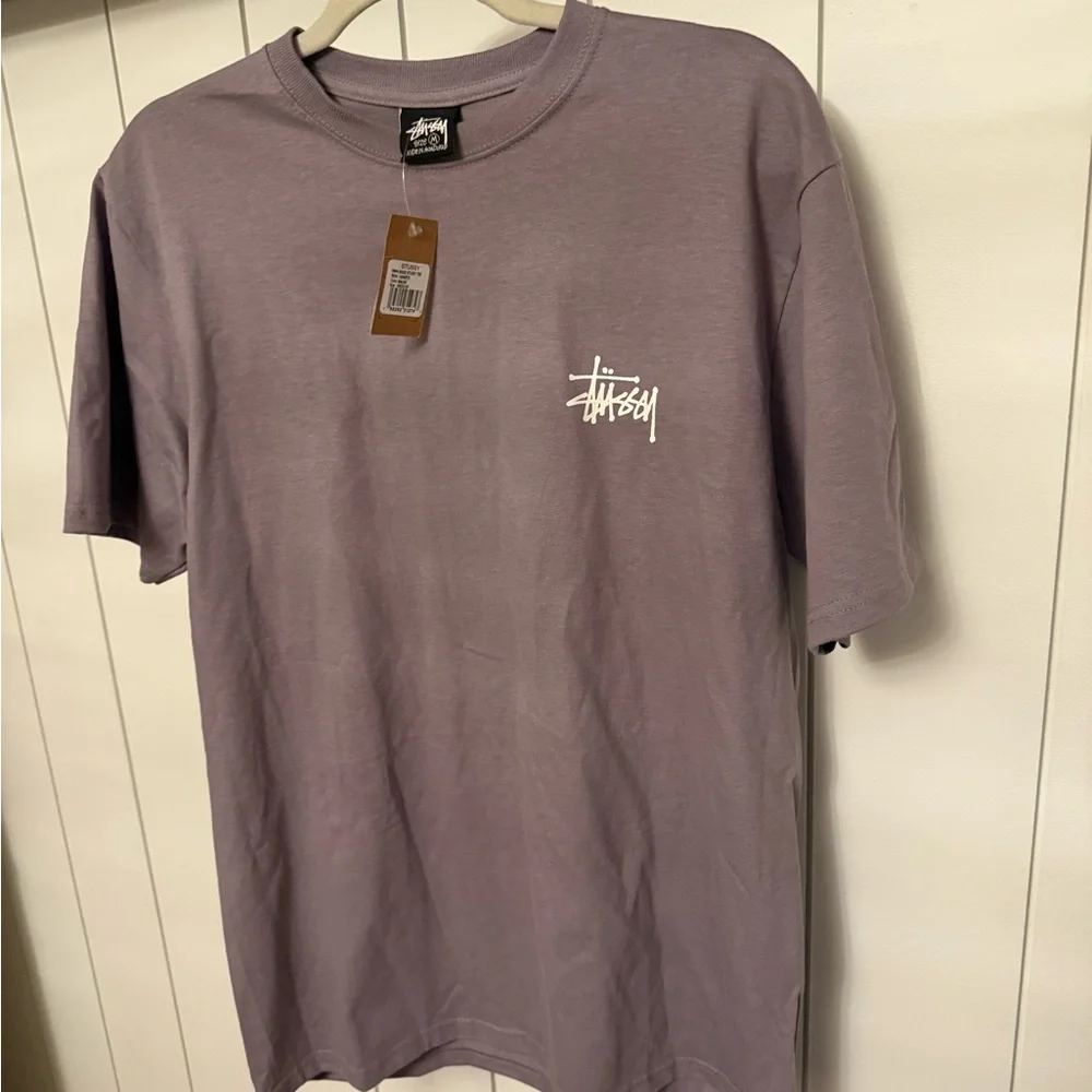New Stussy Mauve Basic Tee Size Medium - Picture 2 of 7